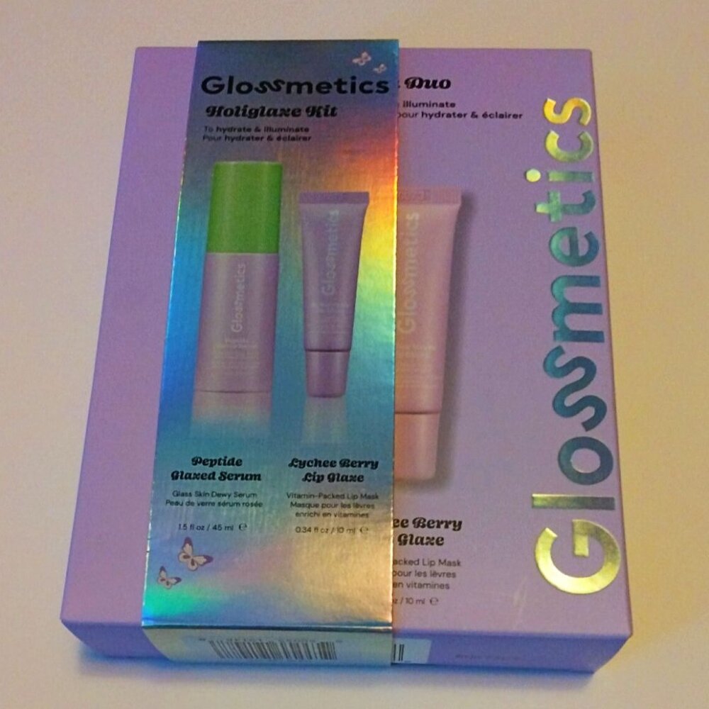 Glossmetics Glazed Skin Duo - Peptide Glazed Serum & Lychee Berry Lip Glaze